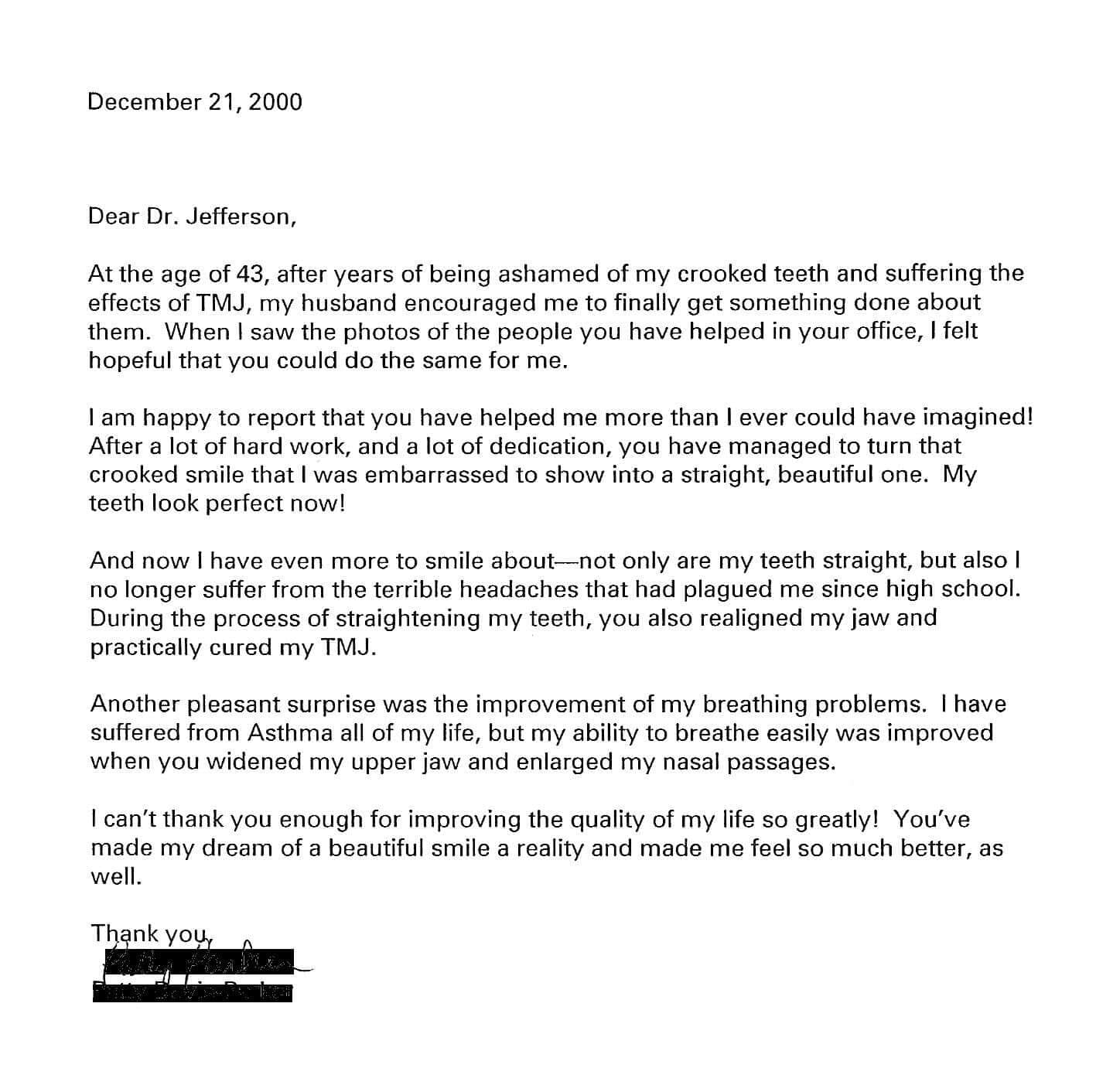 A handwritten letter expressing heartfelt sentiments and memories.